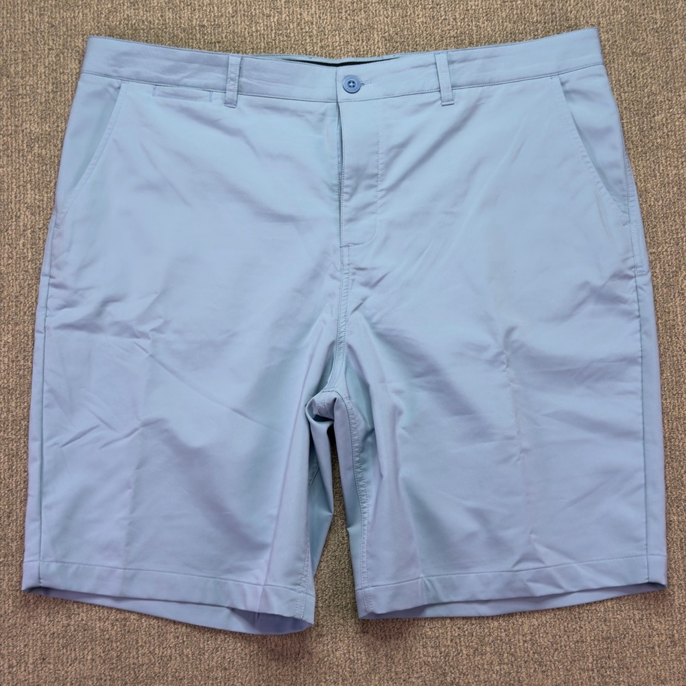 johnnie-O Mens Golf Shorts Size 40 Blue Performance Stretch Flat Front NWOT